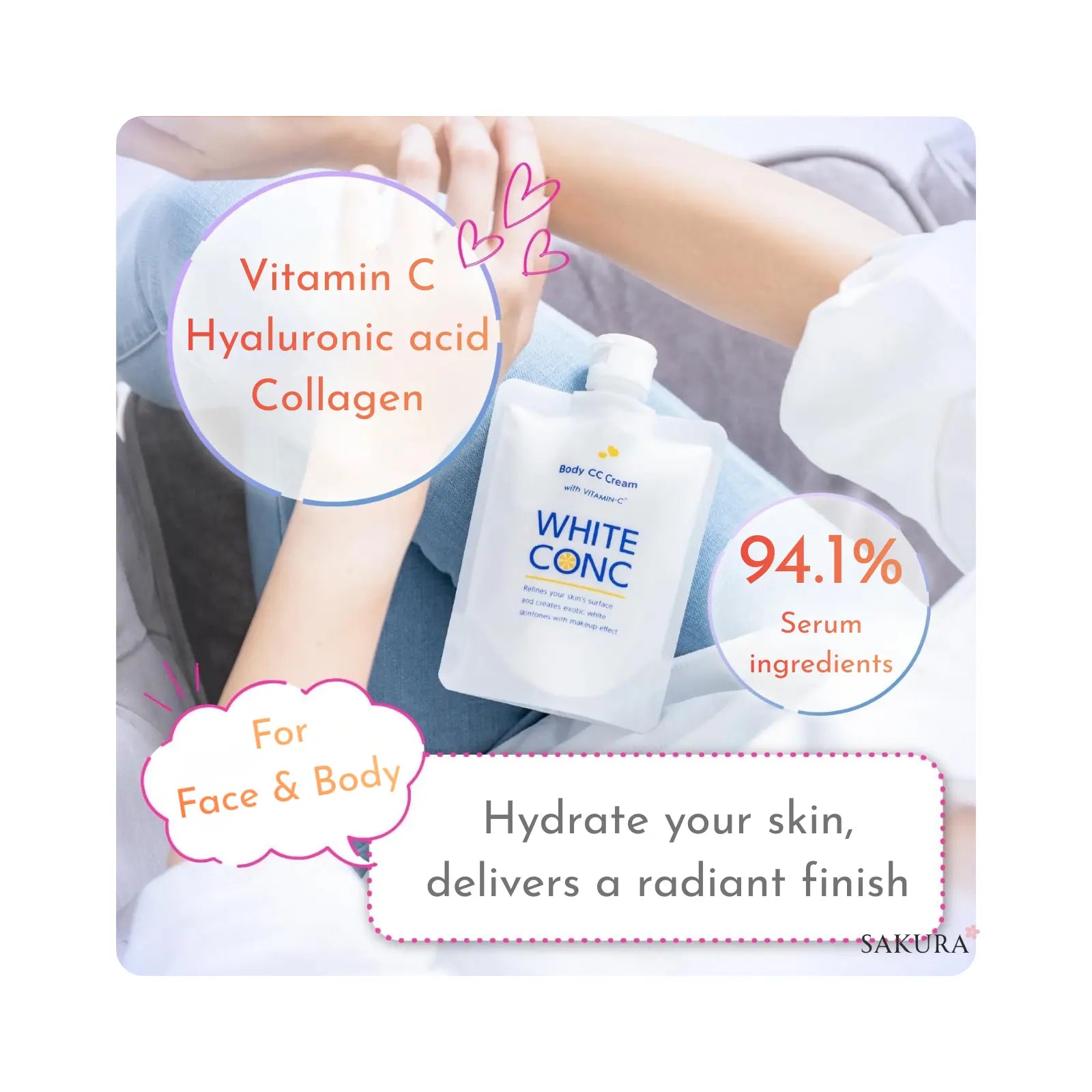 White Conc Whitening CC Cream CII 200g Grapefruit Scent