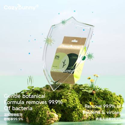 Cozy Bunny GermGuard (0% Alchohol) Botanical Defense Wipes 6pcs