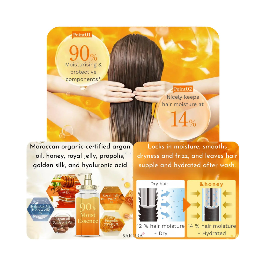 &amp;Honey Deep Moist Treatment Conditioner 445g