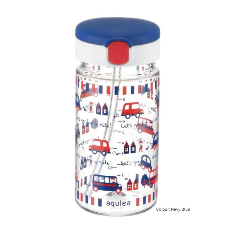 Richell Aqulea Straw Sippy Cup (7months+) Pink 320ml