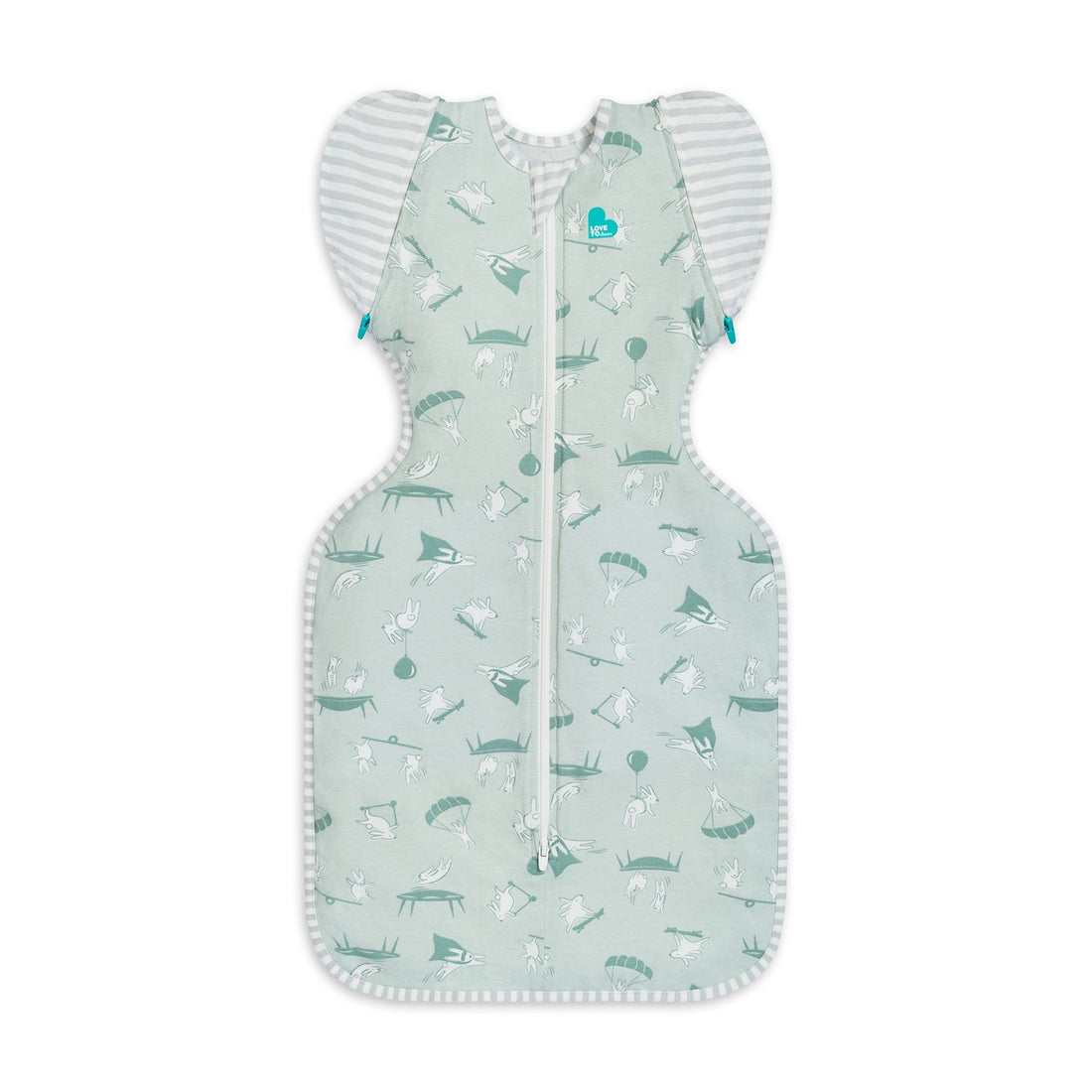 Love To Dream Stage 2 Swaddle UP Transition Bag 0.2 TOG - Daredevil Bunny Olive