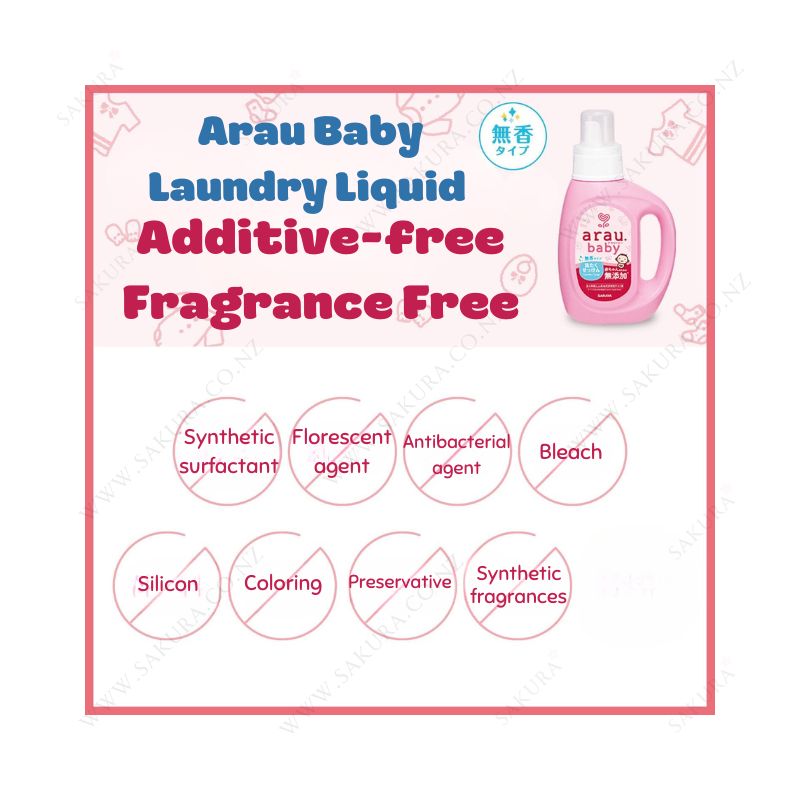 Arau Baby Laundry Liquid (Additive-free, Fragrance-free) - 800ml &amp; 720ml