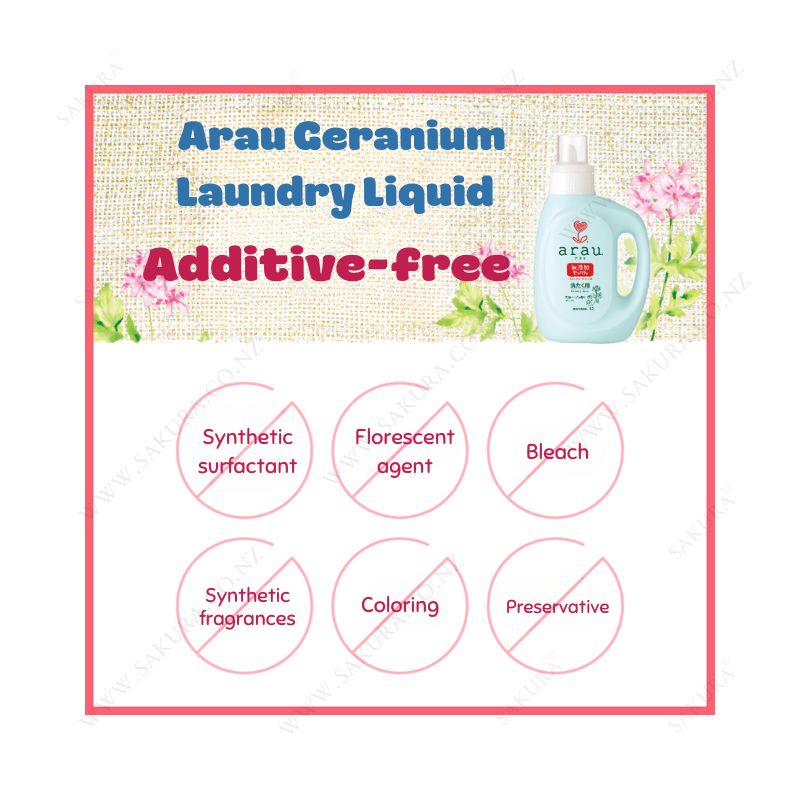 Arau Laundry Liquid (Additive-free) - Geranium 1.2L