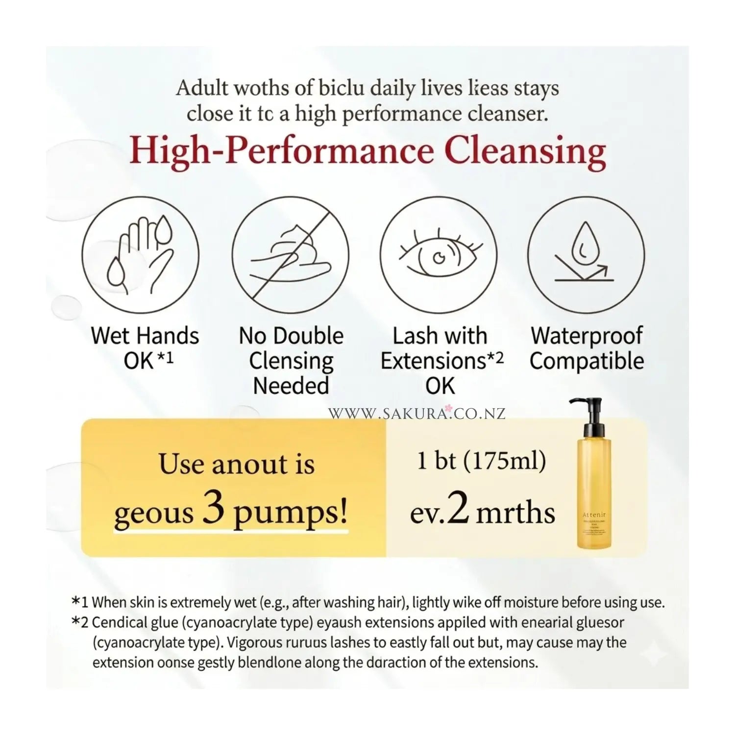 【Preorder】Attenir Skin Clear Cleanse Deep Cleaning Makeup Remover Oil - Unscented 175ml