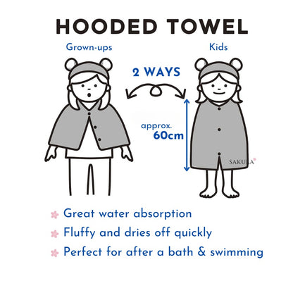 CB Japan Carari Zooie Super Soft Animal Hooded Wrap Towel - Rabbit