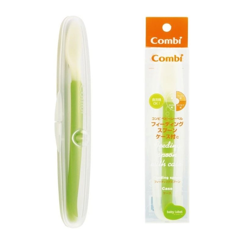 Combi Baby Label Feeding Spoon with Case – Sakura NZ