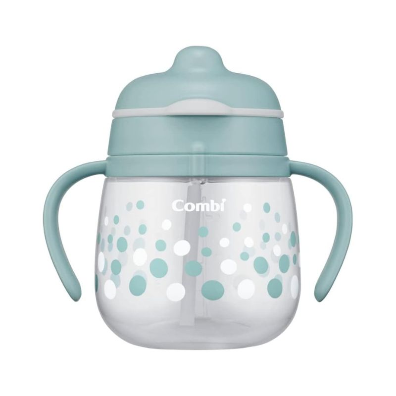 Combi LakuMug First Straw Training Sippy Cup (4months+) - Bubbles 240ml