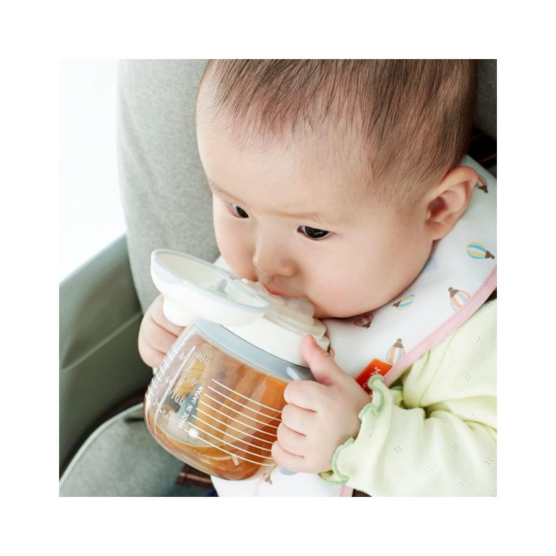 Combi LakuMug First Straw Training Sippy Cup (4months+) - Bubbles 240ml