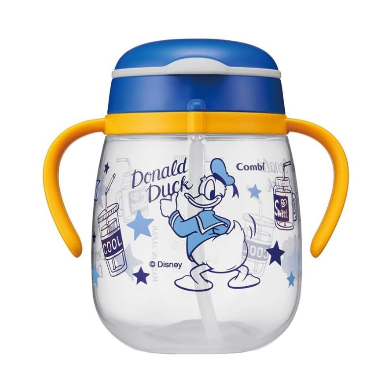 Combi LakuMug Leak-proof Training Sippy Cup with Straw (6months+) - Donald Duck 340ml