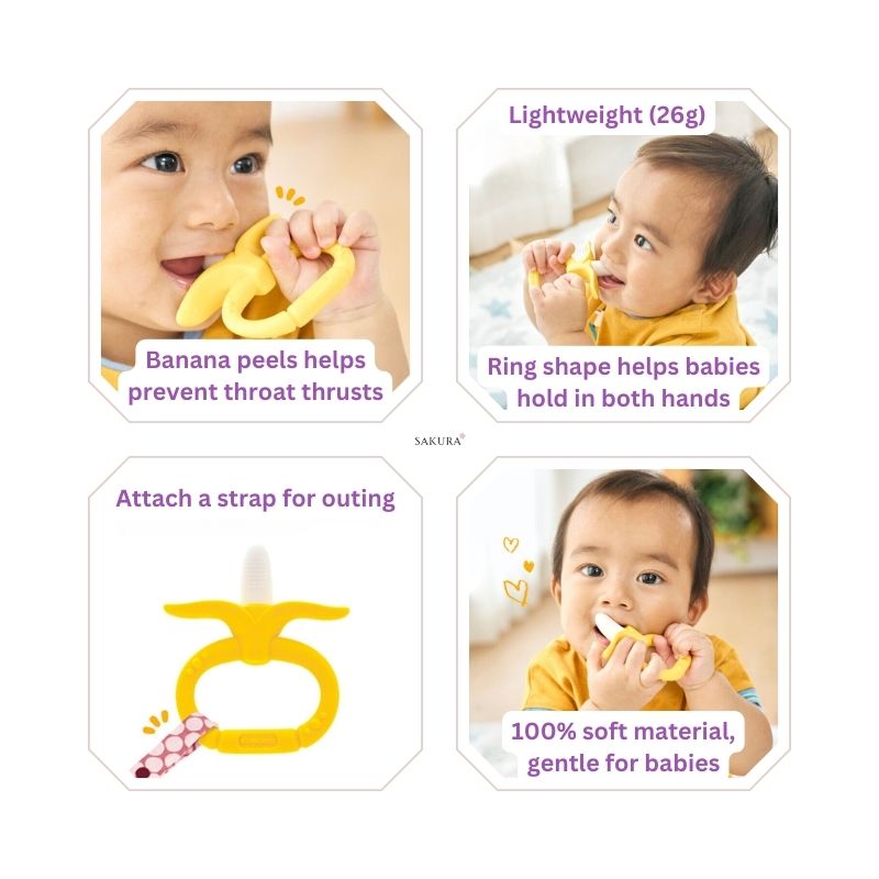 Edison 婴儿磨牙胶（3 个月以上）香蕉环