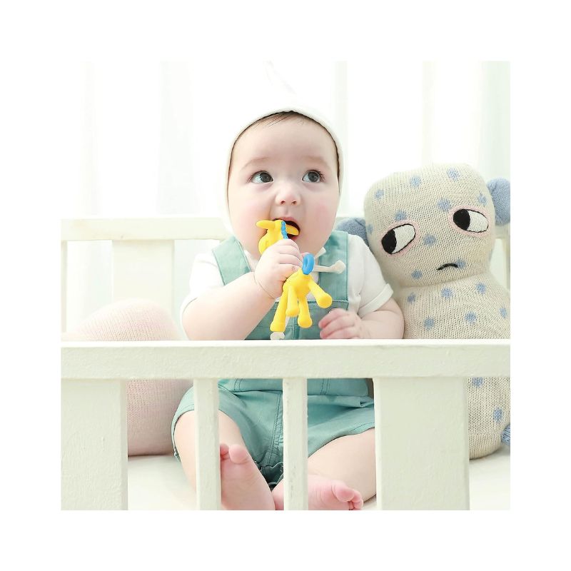 Edison Baby Teether (3months+) Giraffe Blue