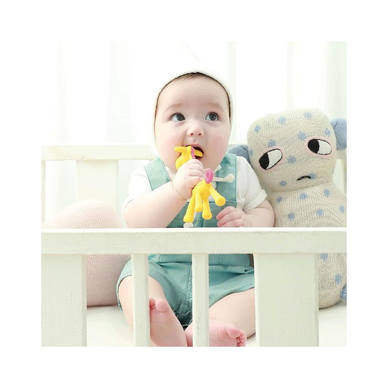 Edison Baby Teether (3months+) Giraffe Pink