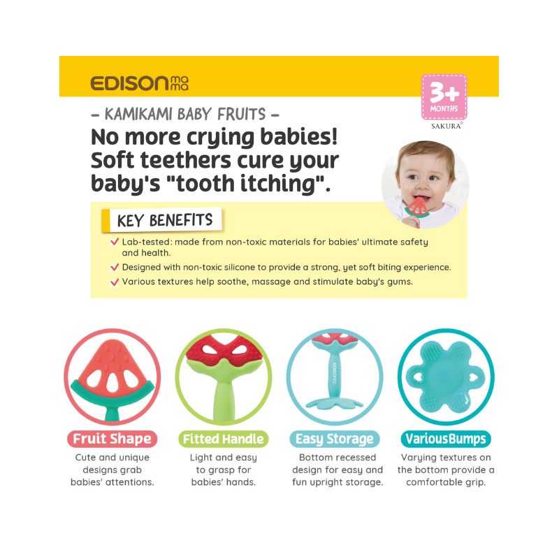 Edison Baby Teether (3months+) Strawberry