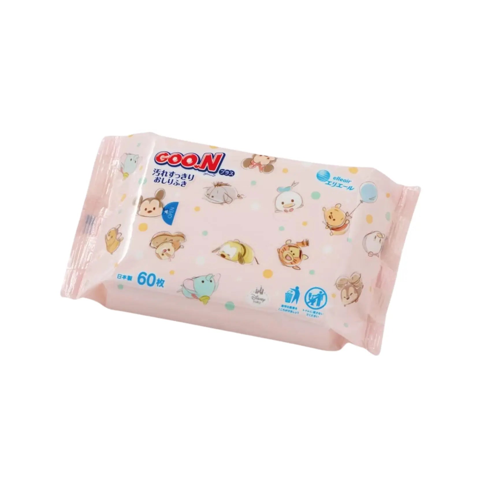 Elleair GooN Plus 大王 婴儿湿巾 厚实+乳液 60片 x 6包