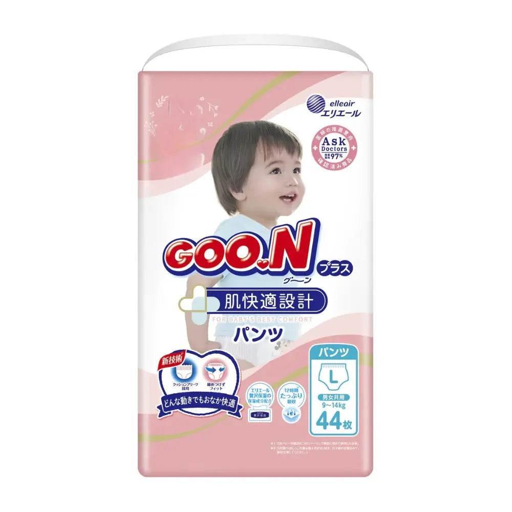 GOON Plus Premium Sensitive Skin Nappies JAPAN Pants L (9-14kg) 44pcs