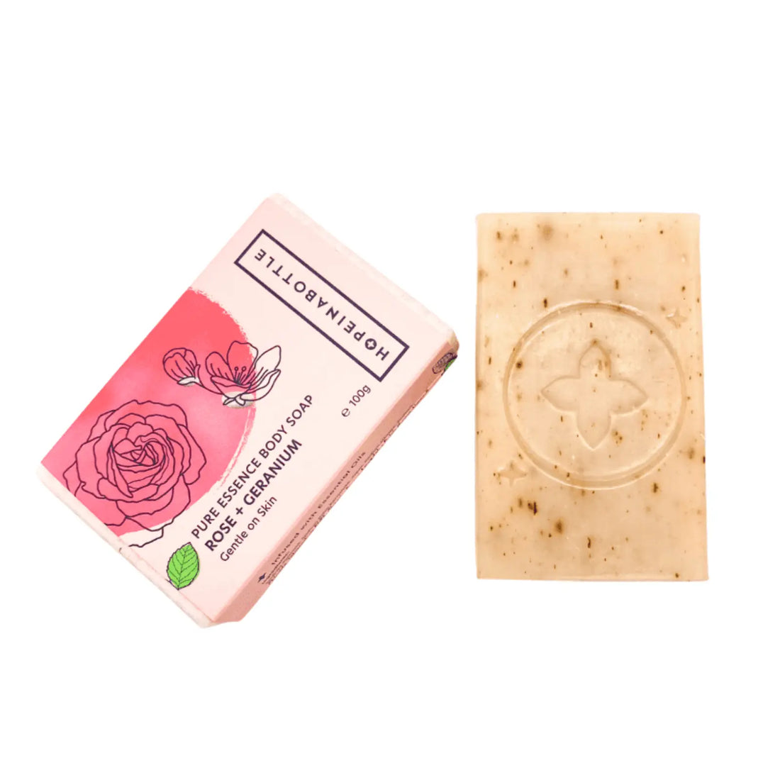 HOPE IN A BOTTLE Pure Essence Body Soap Rose + Geranium - 100g