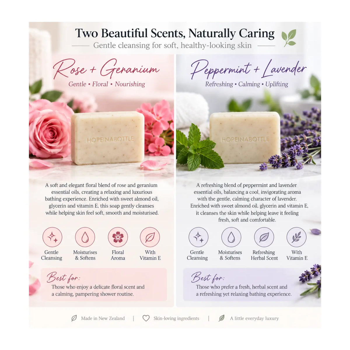 HOPE IN A BOTTLE Pure Essence Nourishing Floral Body Soap - 100g