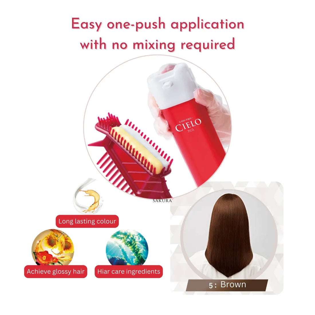 Hoyu CIELO Hair Colour EX Cream 5 Brown