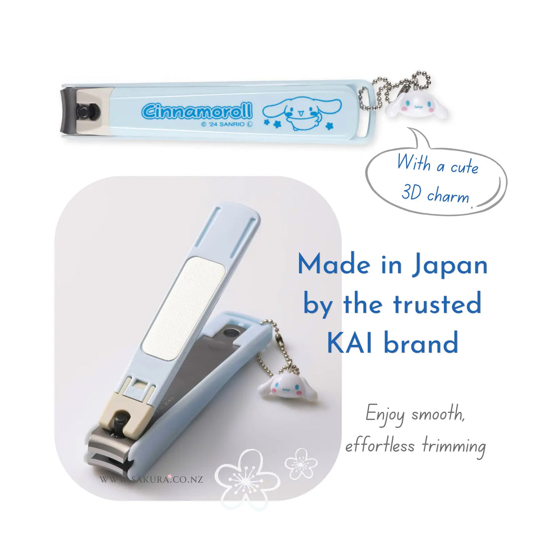 KAI 贝印指甲刀包含挂饰 - 浅蓝色 S / M