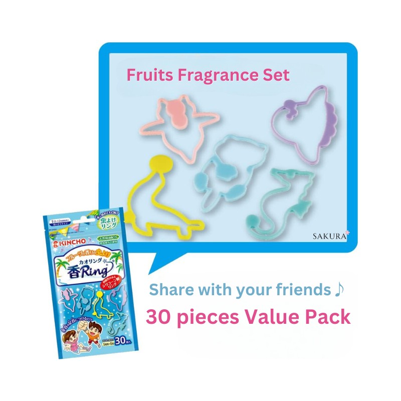 KINCHO Insect Repellent Kaori Ring Bracelet 30pcs Blue