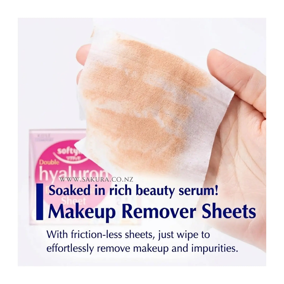 KOSÉ Softymo Moisturising Makeup Remover Wipes with Hyaluronic Acid
