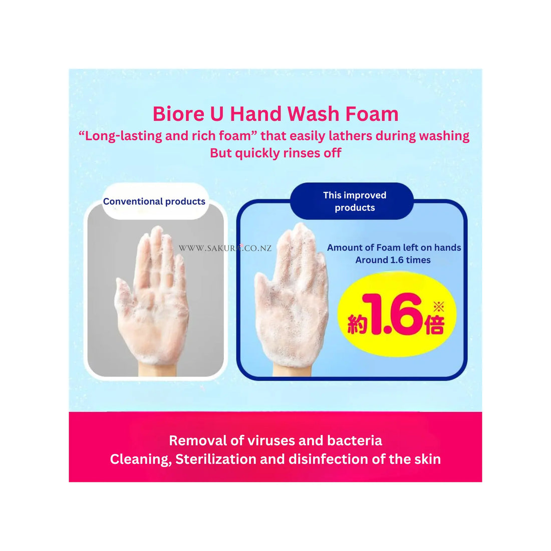Kao Biore U Foam Stamp Hand Soap - 240ml Paw Shape