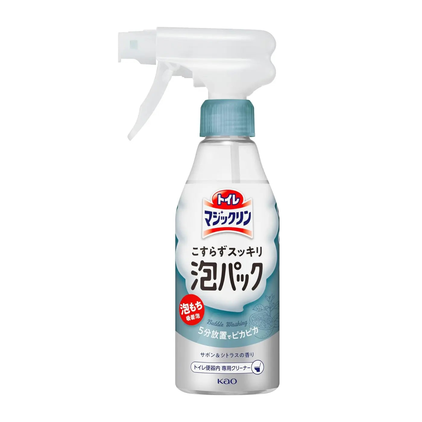 Kao Magiclean Foam Toilet Bowl Cleaner requires no scrubbing - just spray, wait 5 minutes, and flush for a sparkling clean toilet. Its powerful foam clings to surfaces, disinfects, removes odours, and prevents stains. With approx. 300 sprays per bottle, it lasts up to 2 months. Must-have toilet cleaner!