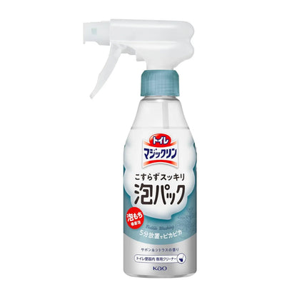 Kao Magiclean Foam Toilet Bowl Cleaner requires no scrubbing - just spray, wait 5 minutes, and flush for a sparkling clean toilet. Its powerful foam clings to surfaces, disinfects, removes odours, and prevents stains. With approx. 300 sprays per bottle, it lasts up to 2 months. Must-have toilet cleaner!