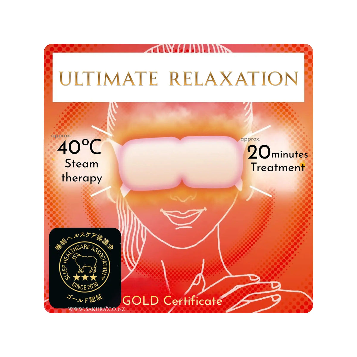 Kao MegRhythm Steam Eye Mask - Osmanthus 12pcs