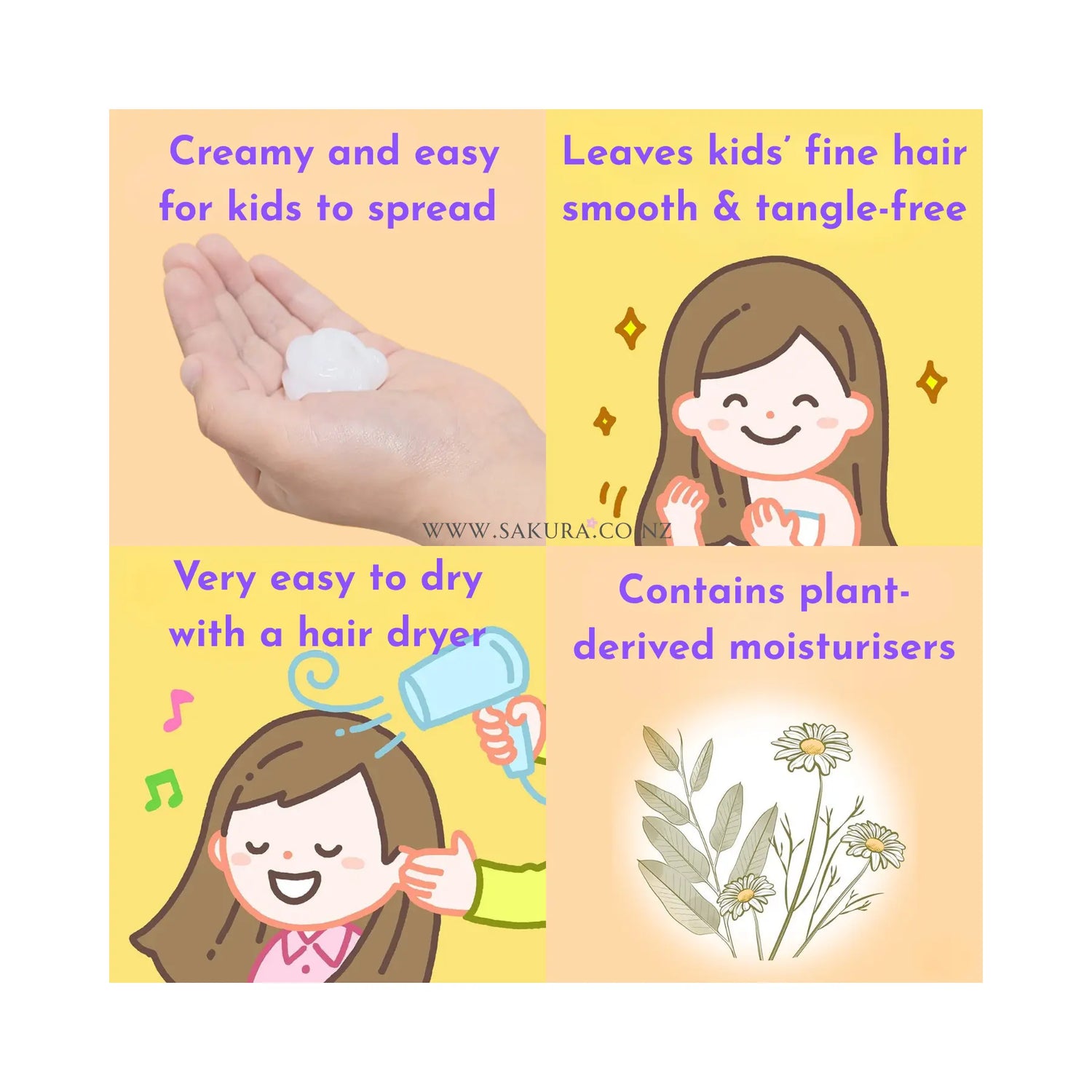 Kao Merit Hair Conditioner for Kids - Natural Floral Scent 360ml / 285ml