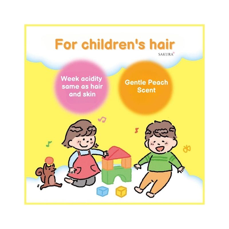 Kao Merit Hair Conditioner for Kids - Peach Scent 360ml