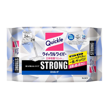 花王 Quickle Wiper 3D 立体吸附强效地面清洁湿巾- 无香型 24片装