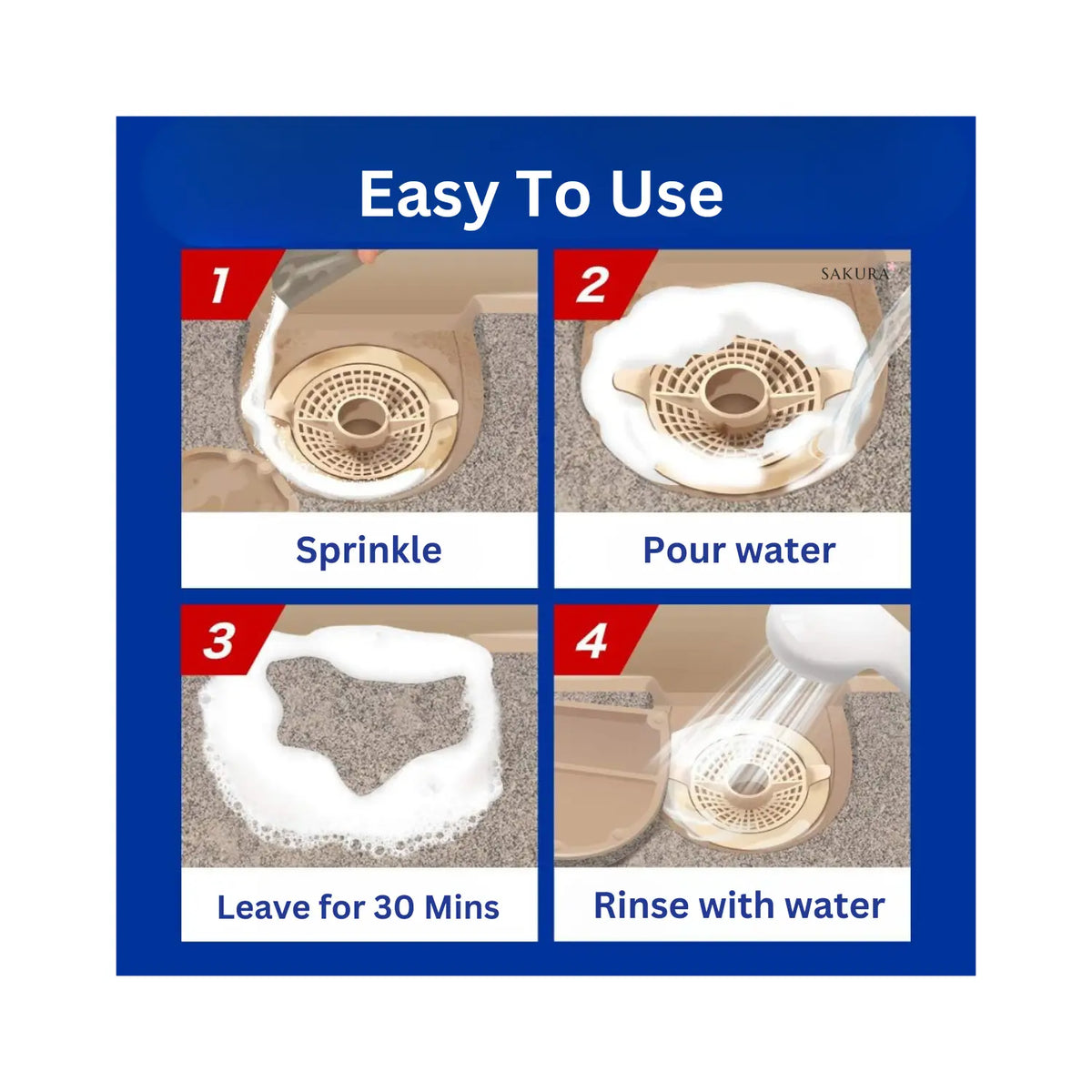 Kao Haiter Super Anti-mould &amp; Deodorisation Bathroom Drain Cleaner 40g x 3 bags