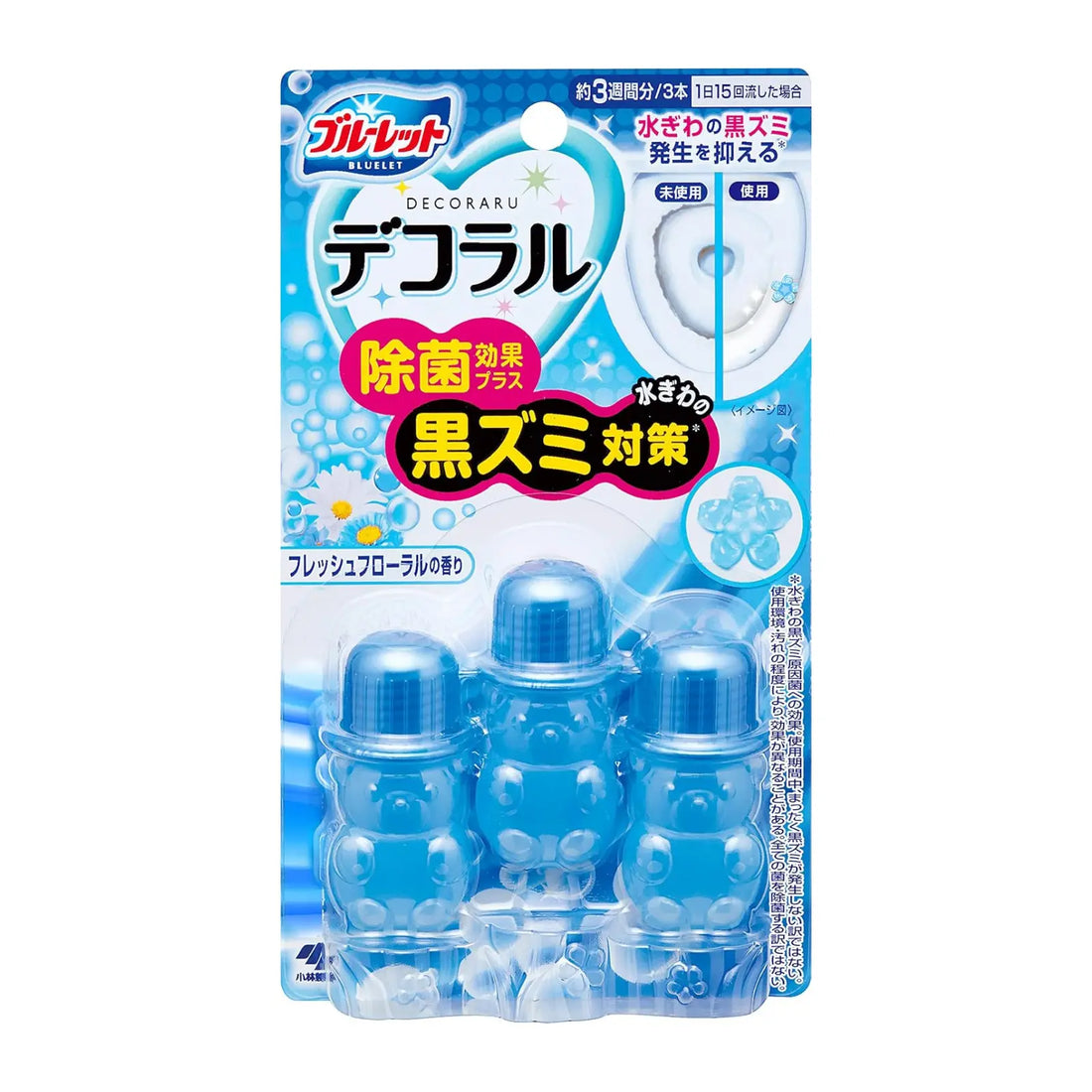 Decorative toilet cleaning gel petals that release a fresh floral fragrance with every flush. Helps clean and protect the waterline, prevents black stains, and keeps your toilet hygienic with antibacterial action.