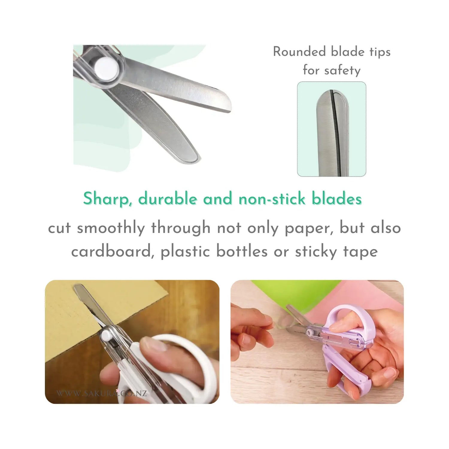 Kutsuwa STAD Kids Scissors with Integrated Cap
