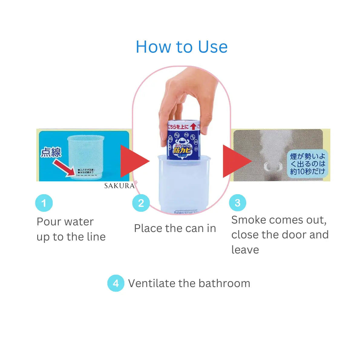 LION Look Plus Bathroom Anti-mould Smoke Agent - Floral Scent