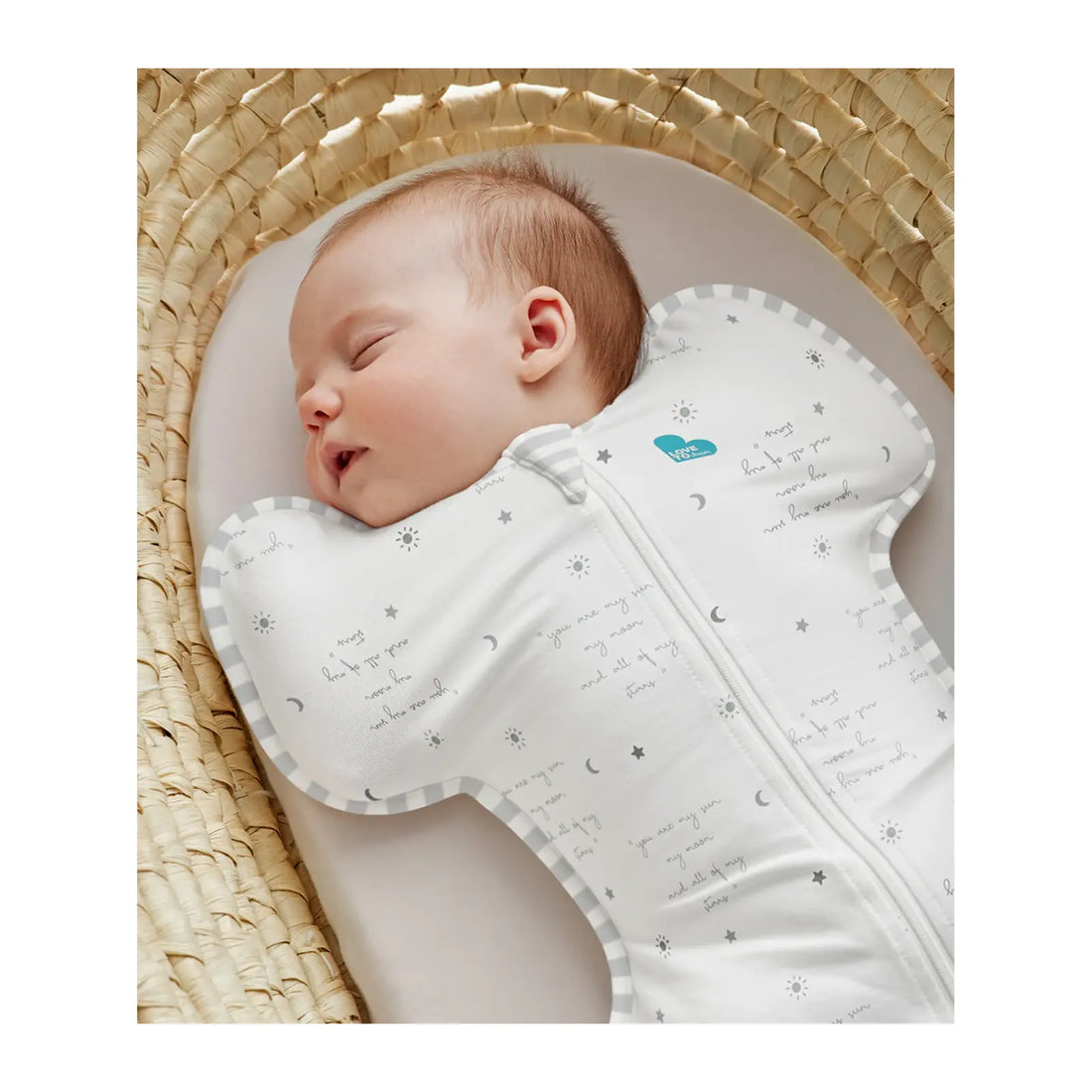 Love To Dream Stage 1 Baby Swaddle Up 0.2 Tog Lite-You are My White