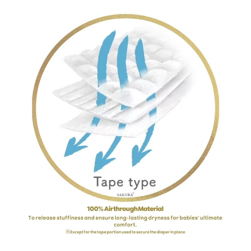 Merries First Premium Nappies JAPAN Tape M (6-11kg) 48pcs