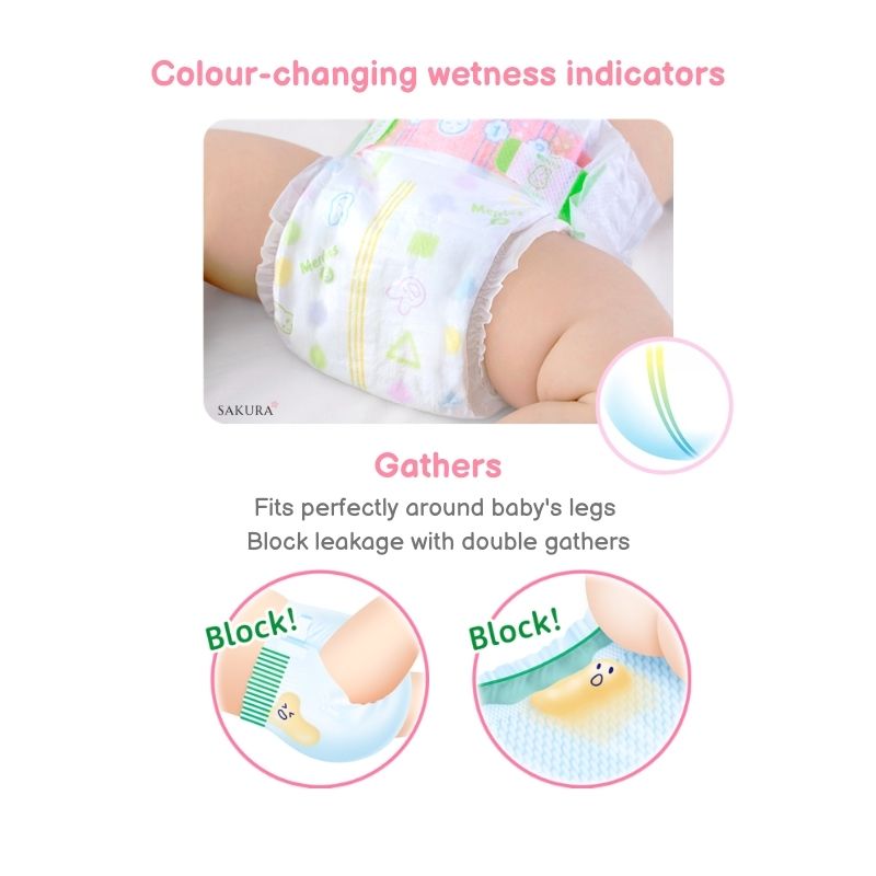 Merries Nappies JAPAN Tape S (4-8kg) 82pcs Value Pack – Sakura NZ