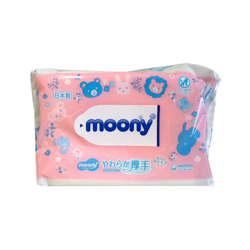 Moony 婴儿湿巾 柔软加厚 64片x8包