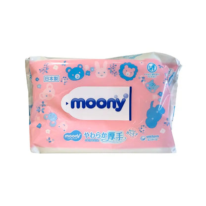 Moony 婴儿湿巾 柔软加厚 64片x8包