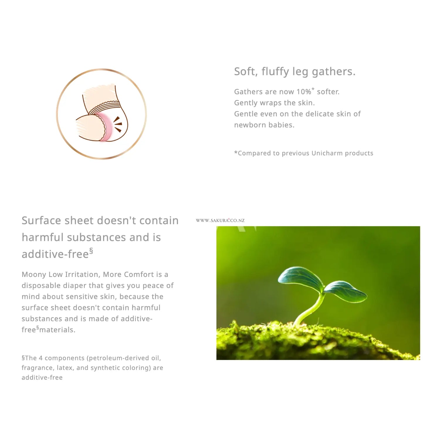 ムーニー 低刺激であんしん  おむつ  テープ  新生児 (5kgまで) 60枚