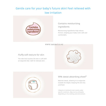 Moony Low Irritation &amp; Gentle Care Nappies JAPAN Pants L (9-14kg) 36pcs