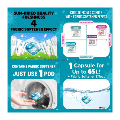 【PreOrder】P&amp;G Bold 4-in-1 Laundry Capsules 4D Gel Ball (Softener included) - Sunshine &amp; Savon