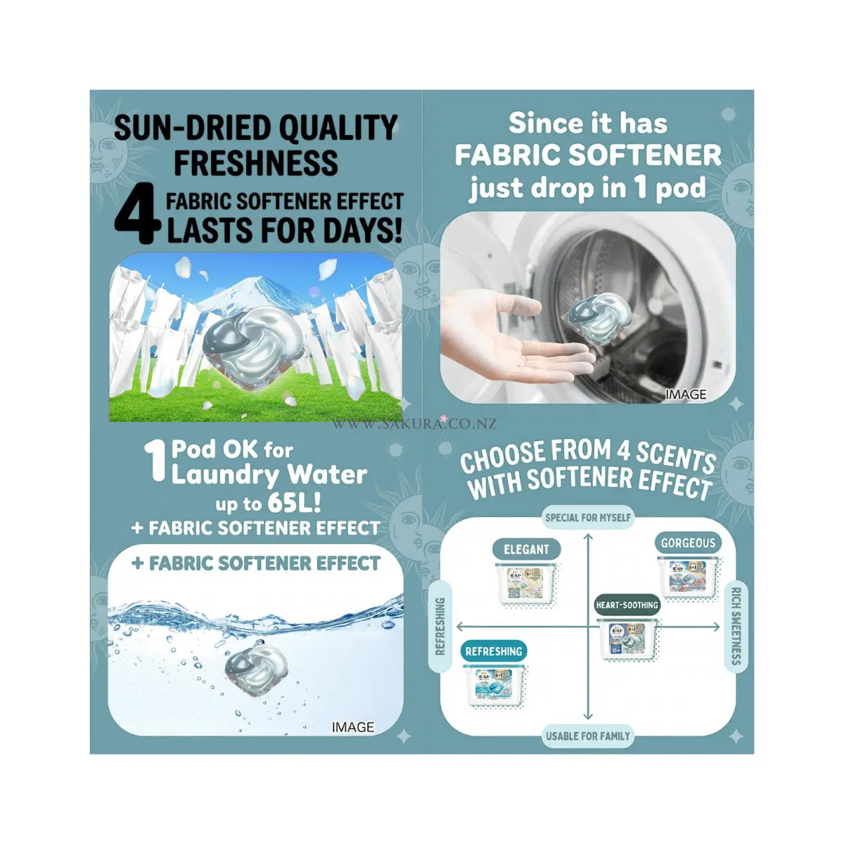 P&amp;G Bold 4-in-1 Laundry Capsules 4D Gel Ball (Softener included) – White Tea &amp; Floral