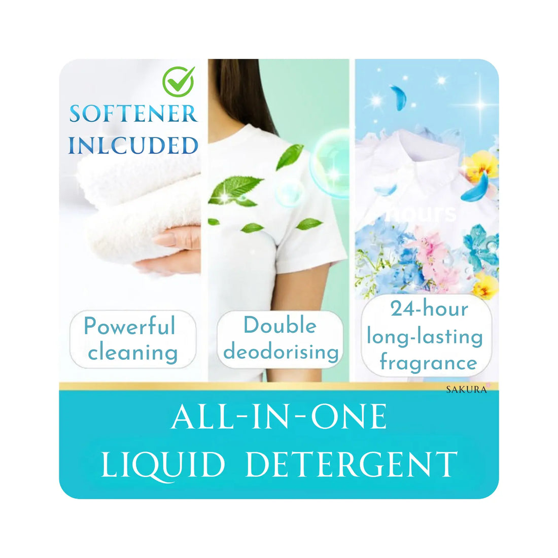 P&amp;G Bold Laundry Liquid (Softener included) - Premium Blossom Scent