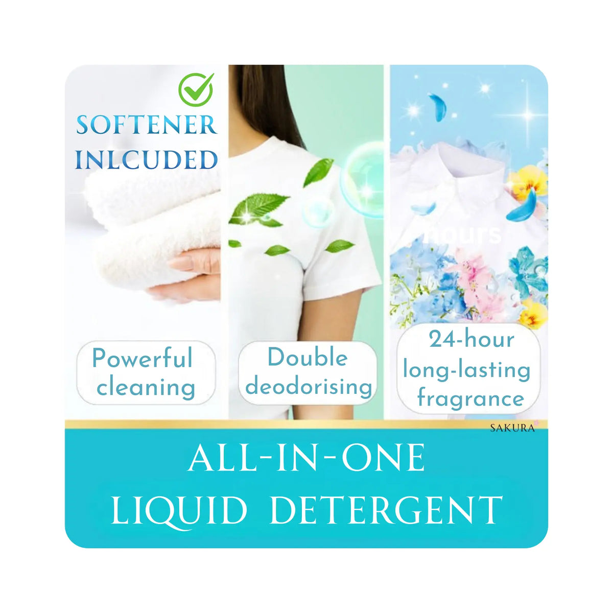 P&amp;G Bold Laundry Liquid (Softener included) - Fresh Flower &amp; Savon Scent