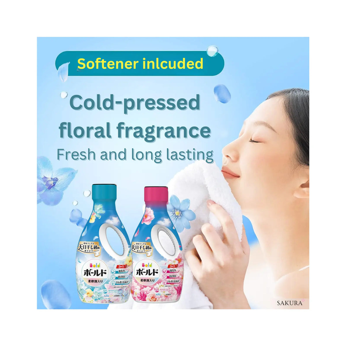 P&amp;G Bold Laundry Liquid (Softener included) - Fresh Flower &amp; Savon Scent