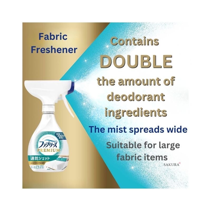 P&amp;G Febreze PREMIUM Deodorant Fabric Freshener Quick Drying Jet - Fresh Sunshine Scent 320ml
