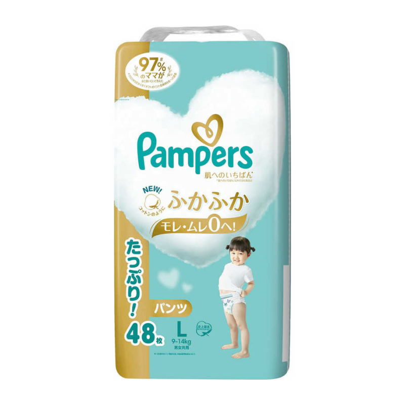 Pampers Premium Nappies JAPAN Pants L (9-14kg) 48pcs Value Pack